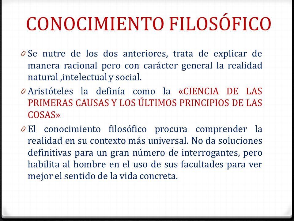 el conocer del hombre filosofia